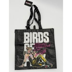 DC Comics Birds of Prey Harley Quinn Reusable Tote Bag Black Pink New NWT